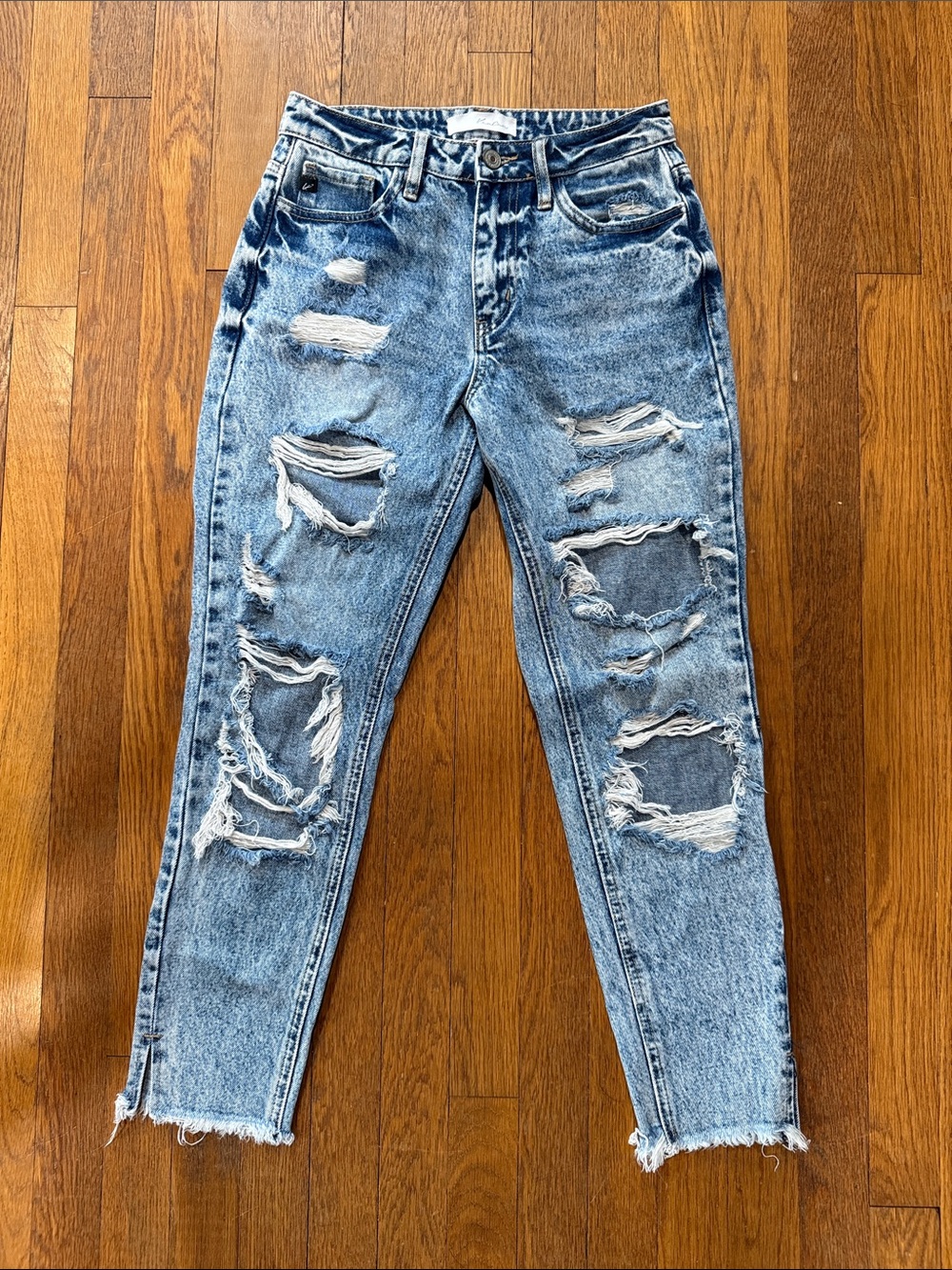 KanCan Light Blue Distressed Boyfriend Jeans